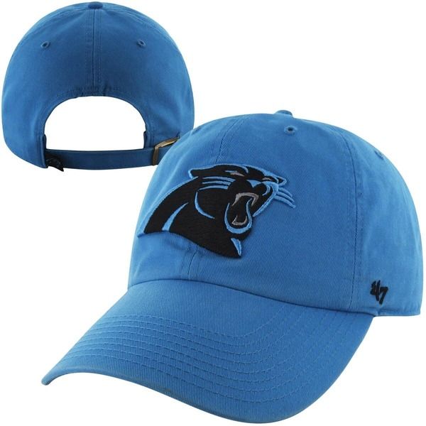 フォーティーセブン メンズ アクセサリー 帽子 Mens Carolina Panthers 47 Brand Panther Blue Cleanup Adjustable Hat Blue ブルー