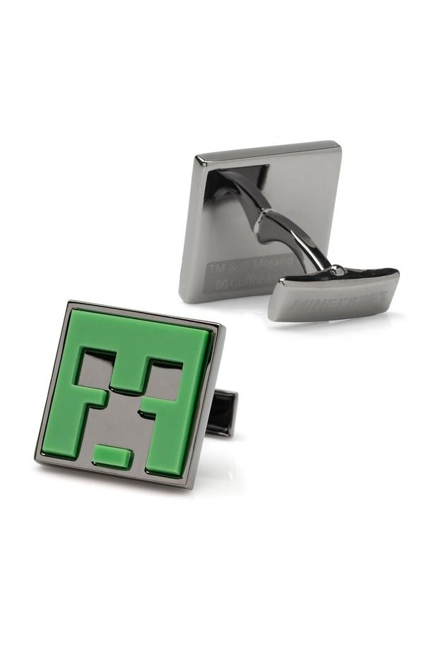 カフリンク メンズ アクセサリー カフスボタン Cufflinks Inc Minecraft Creeper Cuff Links GREEN グリーン