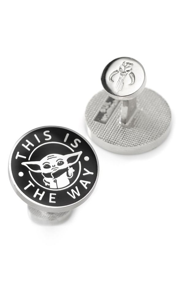 カフリンク メンズ アクセサリー カフスボタン Cufflinks Inc Grogu This The Way Cuff Link sILVER シルバー