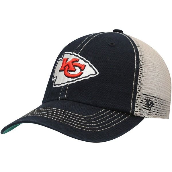 フォーティーセブン メンズ アクセサリー 帽子 Mens 47 BlackNatural Kansas City Chiefs Trawler Trucker Clean Up Snapback Ha 8,506円