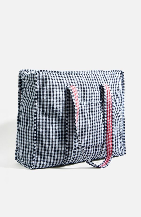 ユミキム レディース バッグ ギンガムチェック キルティング ギンガム Yumi Gingham Quilted Zip Bag Black ブラック