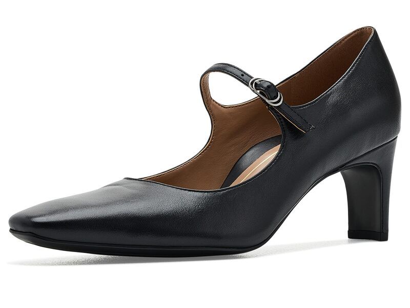 バイオニック レディース シューズ ヒール Vionic Samira Mary Jane Shoes Black Leather ブラック