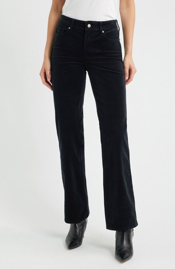 エヌワイディージェイ レディース ボトムス レギンス コーデュロイ ブーツカット パンツ ブーツ NYDJ Brooklyn Bootcut Corduroy Pants BLACK ブラック