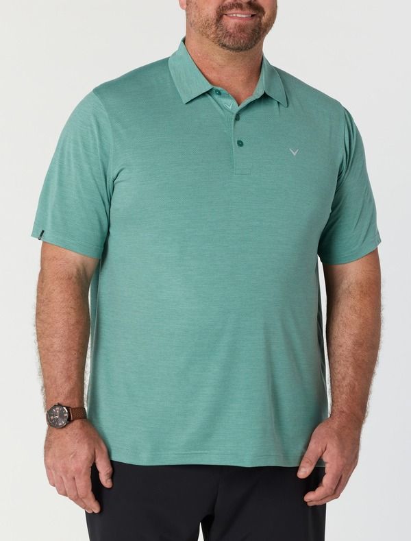 キャラウェイ メンズ トップス ポロシャツ トール Callaway Big Tall Heathe red Jacquard Polo Shirt V2 Big Tall GALAPAGOS HEA