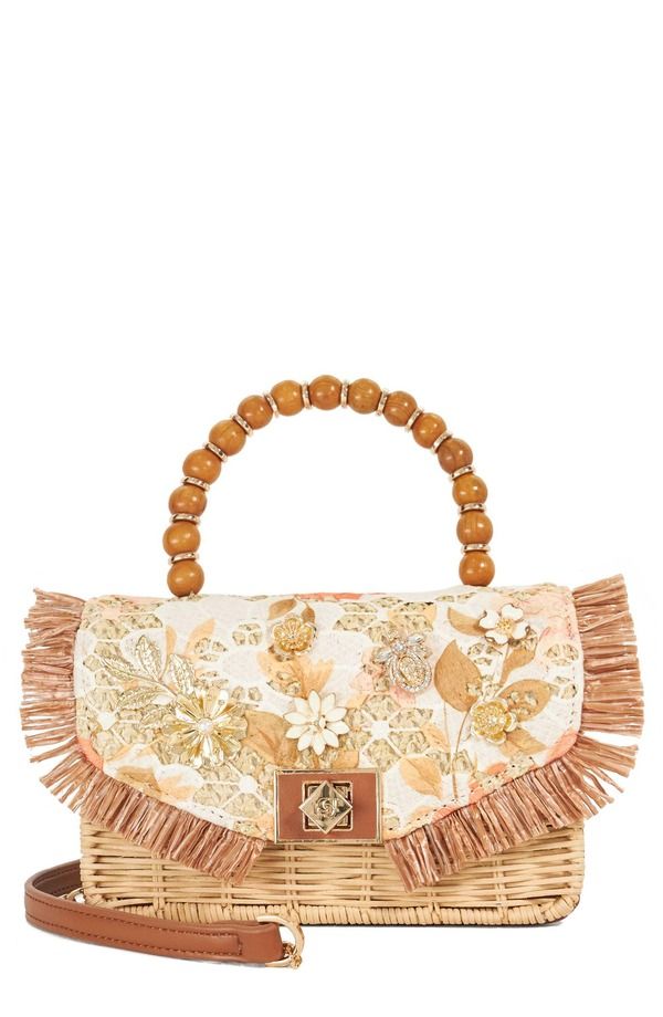 デューンロンドン レディース バッグ Dune London Blooms Raffia Bag ORANGE オレンジ