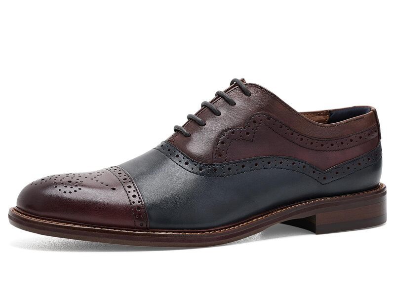 ジョンストンアンドマーフィー メンズ シューズ オックスフォード キャップ Johnston Murphy Conard 20 Cap Toe BurgundyNavyT ネイビー