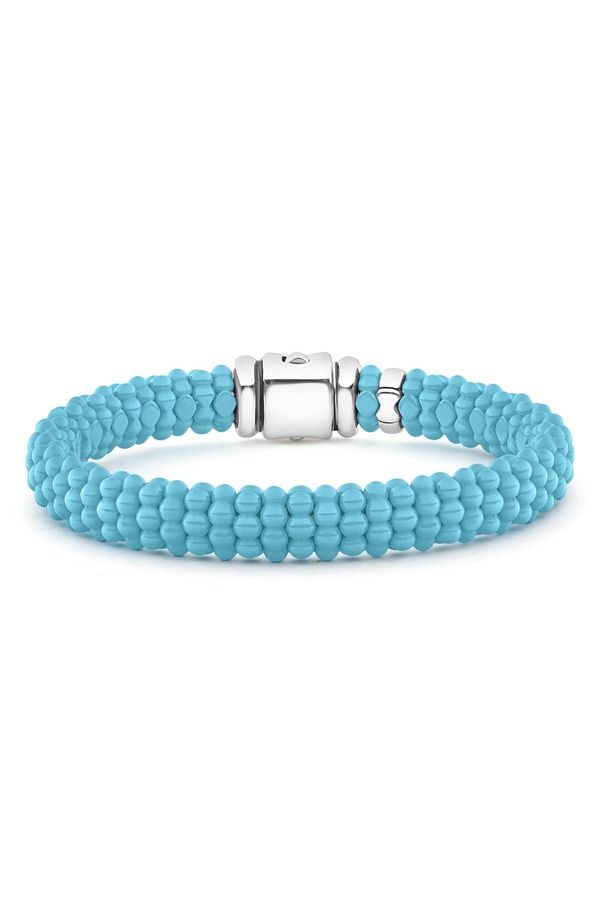 ラゴス レディース アクセサリー ブレスレット・バングル・アンクレット LAGOS Blue Caviar Ceramic Rope Bracelet SILVER BLUE ブルー