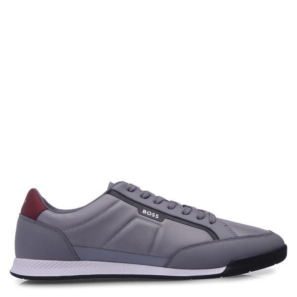 ボス メンズ シューズ スニーカー Boss Nitan Mixed Material Trainers Grey グレー
