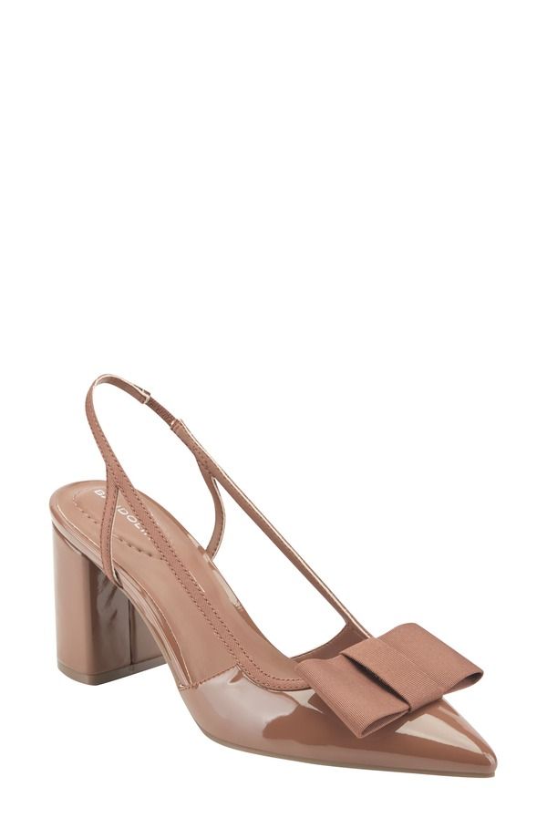 バンドリーノ レディース シューズ パンプス ヒール Bandolino Sanessa Slingback Block Heel Pump CARAMEL