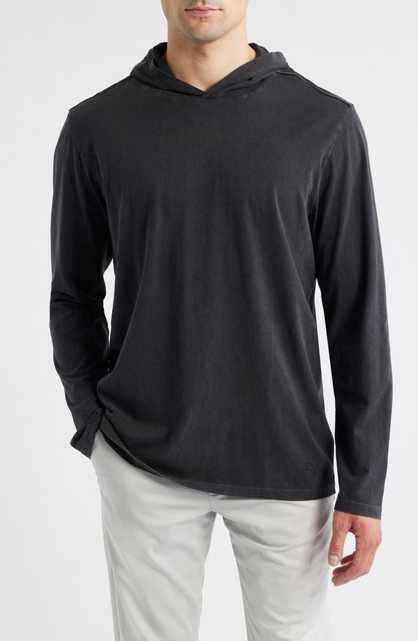 トッミーバハマ メンズ トップス Tシャツ Tommy Bahama Kauai Keys Hooded Long Sleeve TShirt COAL 20,636円