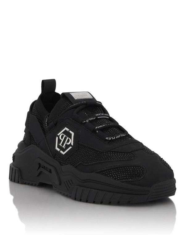 フィリッププレイン レディース シューズ スニーカー PHILIPPLEIN LowTop Sneakers Predator Strass Unisex Unisex blackblack ブラック