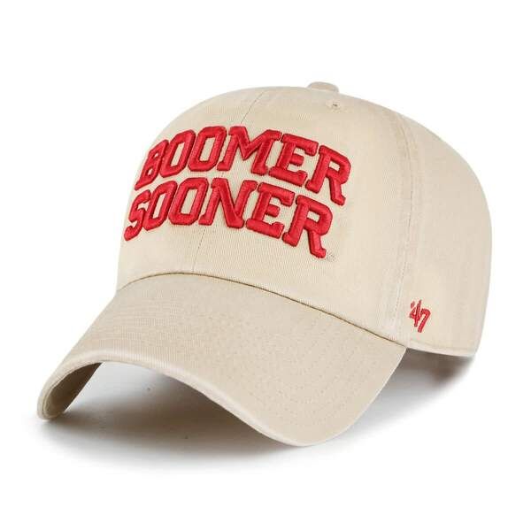 フォーティーセブン メンズ アクセサリー 帽子 Mens 47 Tan Oklahoma Sooners Clean Up Adjustable Hatan タン