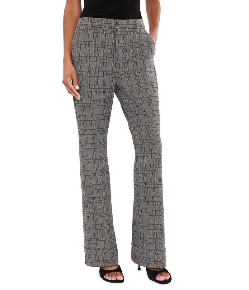 リヴァプール ロサンゼルス レディース ボトムス カジュアルパンツ Liverpoolos Angeles HighRise Flare Trousers w Cuff Hem Black Multi