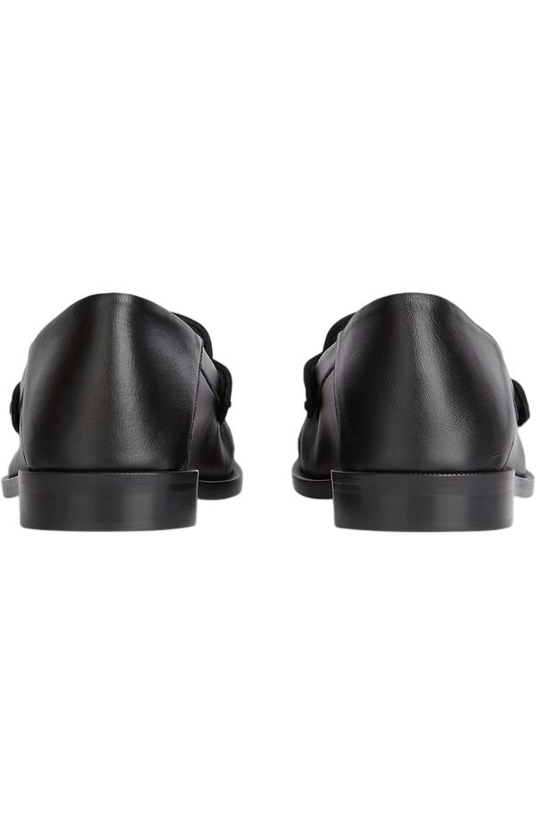 バルマン メンズ シューズ スリッポン・ローファー レザー Balmain Sync smooth leather loafers Men black ブラック