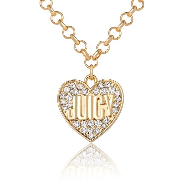 ジューシークチュール レディース アクセサリー ネックレス・チョーカー レース ロゴ Juicy Couture Heart Script Logo Necklace Gold Tone ゴールド