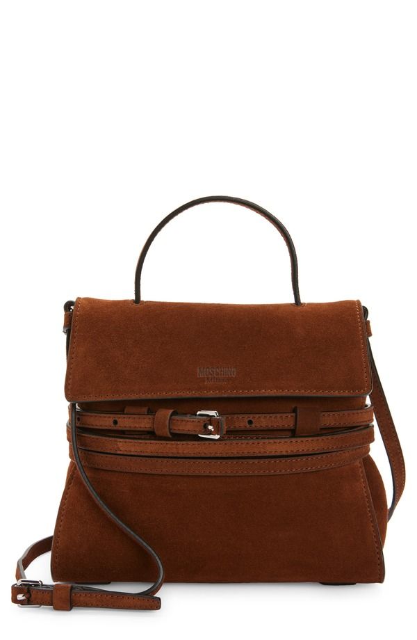モスキーノ レディース バッグ スエード Moschino Tie Me Suede Handbag BROWN ブラウン