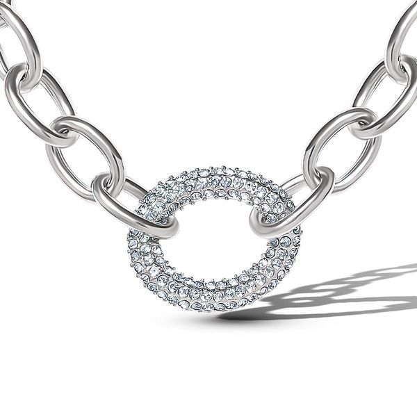 ジェシカシンプソン レディース アクセサリー ネックレス・チョーカー レース Jessica Simpson SilverTone Oval Pav Link Statement Necklace S 9,734円