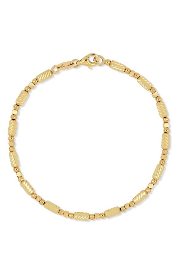 ボニー レヴィ レディース アクセサリー ブレスレット・バングル・アンクレット Bony Levy 14K Goldiamond Cut Beaded Chain Bracelet 14K GOLD