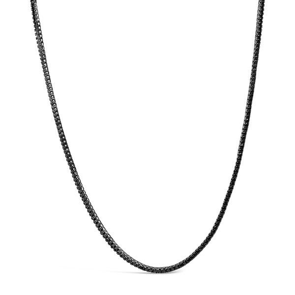 ハウスオブブリリアンス メンズ アクセサリー ネックレス・チョーカー レース Haus of Brilliance Mensterling Silver Black Onyx Tennis Neckl