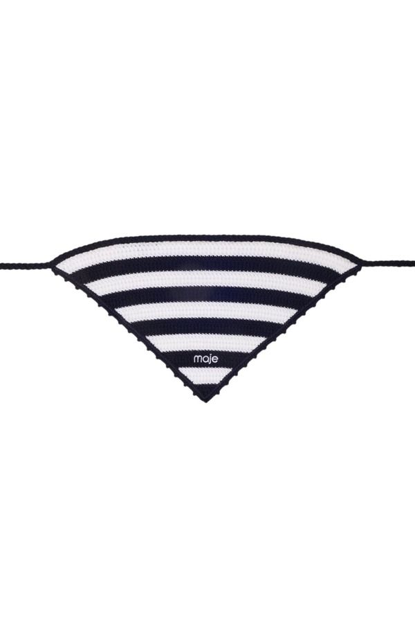 マージュ レディース アクセサリー ニット maje Striped knitriangle Whitenavy ホワイト 21,286円