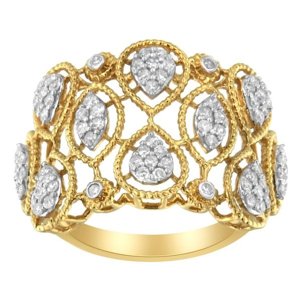 ハウスオブブリリアンス レディース アクセサリー 指輪 Haus of Brilliance 14K Yellow Gold 12 Cttw Diamond Art Deco Ring Yellow 213,400円