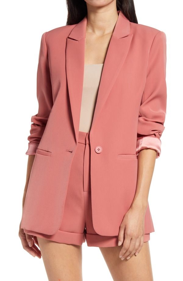 エンドレスローズ レディース アウター ジャケット・ブルゾン ブレザー Endless Rose Tailo red Single Button Blazer DUSTY ROSEジャンパー・ブルゾン
