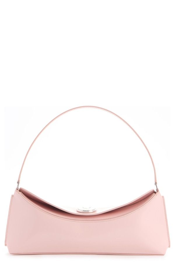 ジャクエムス レディース バッグ レザー Jacquemus The Ovalo Glazed Leather Shoulder Bag PALE PINK 405 ピンク