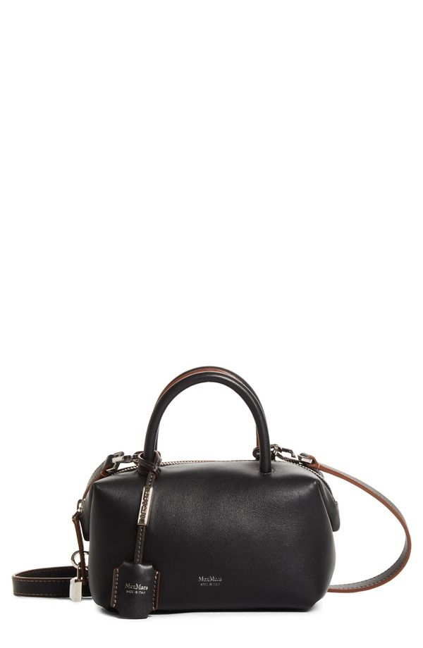 マックスマーラ レディース バッグ レザー Max Mara Small Boston Leather Top Handle Bag BLACK ブラック 237,900円
