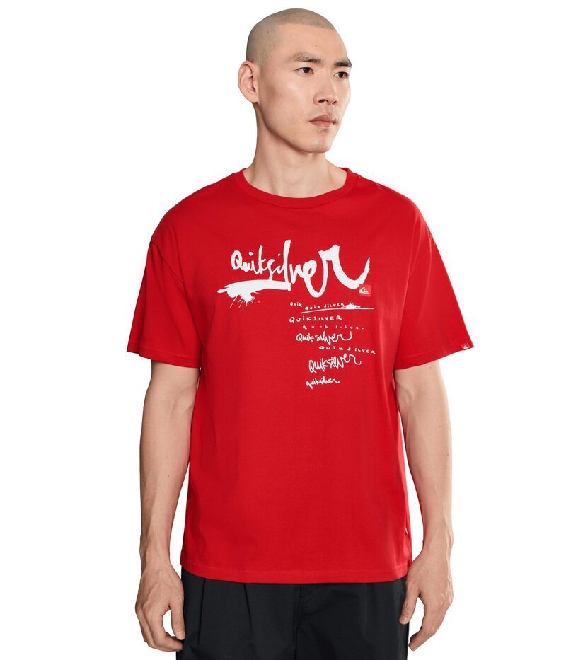 クイックシルバー メンズ トップス シャツ Quik silver YG Impai red Screen Tee Salsa