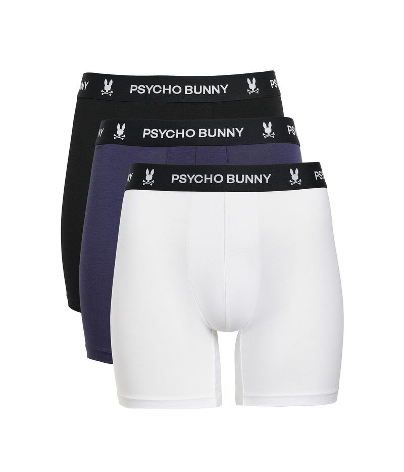 サイコバニー メンズ アンダーウェア ボクサーパンツ Psycho Bunny 3Pack Boxer Briefs White ホワイト