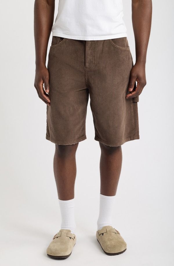 エルウッド メンズ ボトムス ハーフパンツ・ショーツ コーデュロイ ショートパンツ Elwood Corduroy Shorts BROWN ブラウン