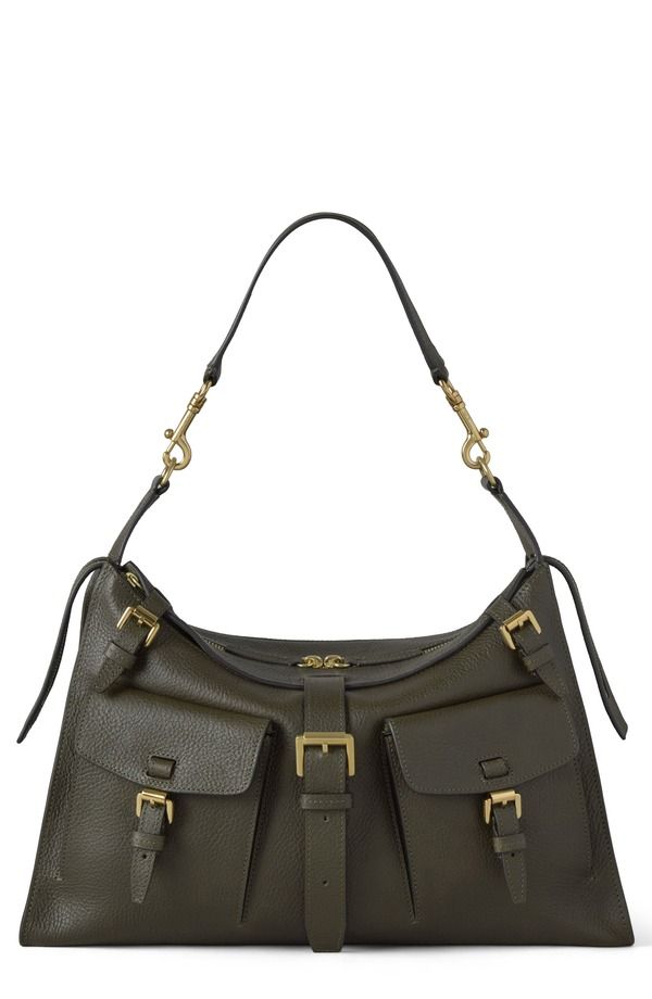 マルベリー レディース バッグ レザー Mulberry Roxanne Revived Grained Leather Shoulder Bag JUNIPER GREEN グリーン