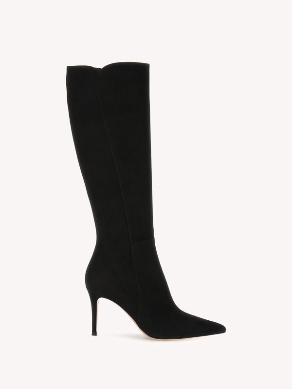 ジャンヴィト ロッシ レディース シューズ スニーカー ブーツ Gianvito Rossi Levy Boot Women Black Suede Leather ブラック