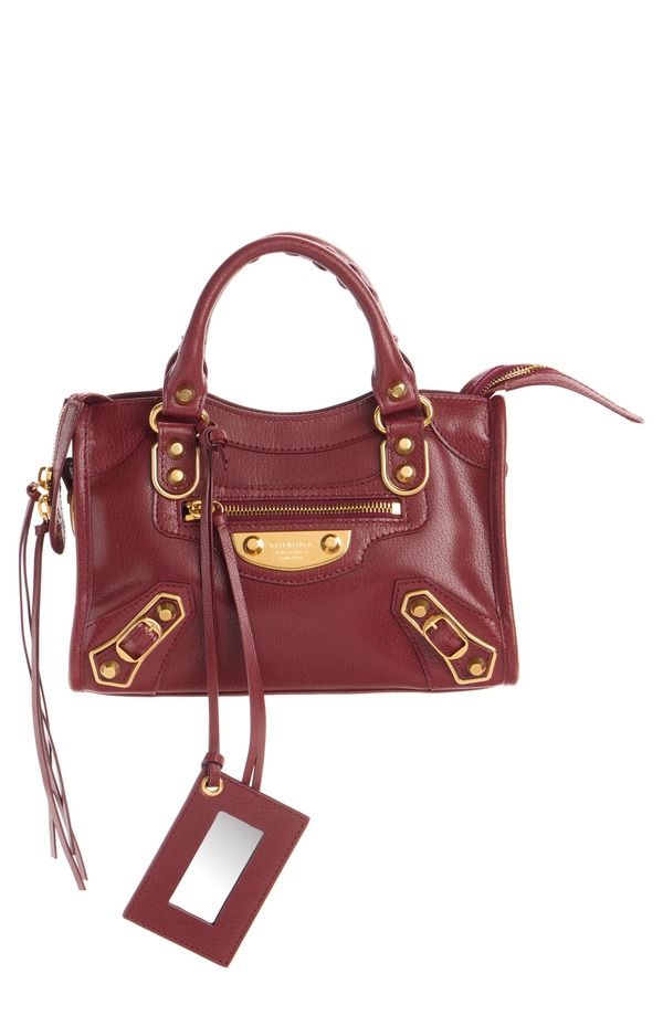 バレンシアガ レディース バッグ ミニ レザー Balenciaga Mini Le City Uptown Leather Top Handle Bag 6259 RUBY ルビー
