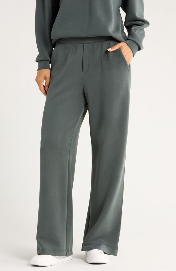 ゼラ レディース ボトムス カジュアルパンツ ストレート ハイウエスト Zella Ultra Soft High Waistraight Leg Pants GREEN URBAN グリーン 9,086円