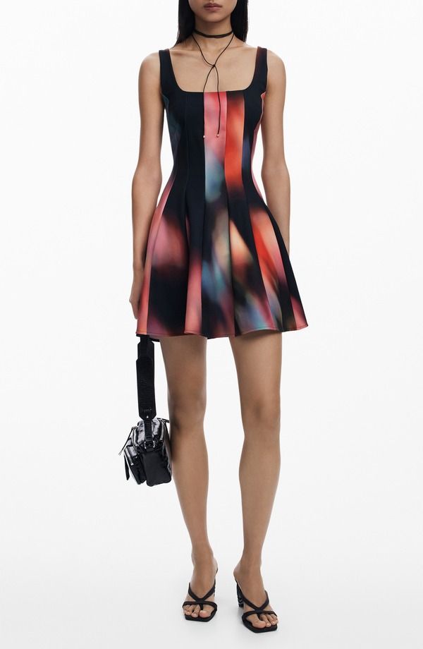 デジグアル レディース トップス ワンピース ミニ ノースリーブ Desigual Sleeveless Minidress BLACK ブラック
