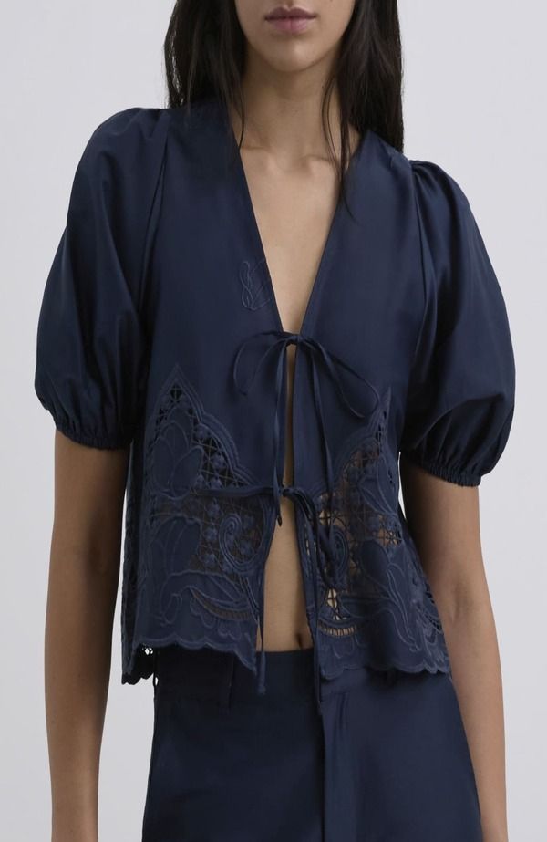 スカルパーズ レディース トップス シャツ Scalpersatenemb Shirt Navy ネイビー