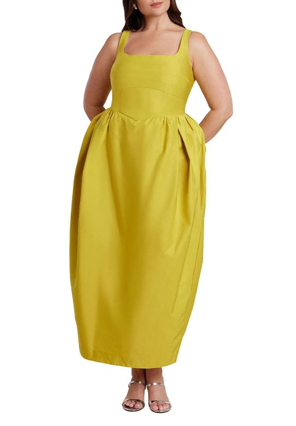 エロクイ レディース トップス ワンピース プラスサイズ プリーツ ELOQUII Pleated Tank Gown Plus Regular ANTIQUE MOSS 22,578円