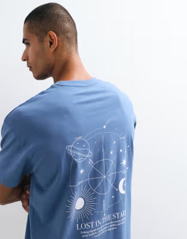 スリードベア メンズ トップス Tシャツ リラックスフィット ヴィンテージ プリント Threadbare lost in the stars back printed relaxed fitshir