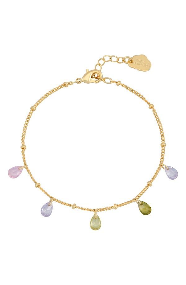 エステラバートレット レディース アクセサリー ブレスレット・バングル・アンクレット Estella Bartlett Multi Cubic Zirconia Drop Bracelet GOLD