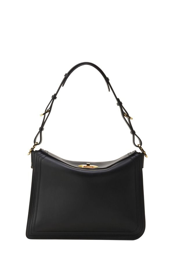 ランバン レディース バッグ アシンメトリー レザー Lanvin Compagnon Asymmetrical Bag In Leather Black ブラック