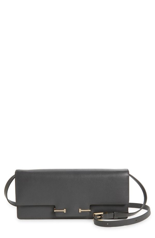 トム・フォード レディース バッグ レザー TOM FORD Leather EastWest Shoulder Bag 1G007 GREY グレー 418,860円