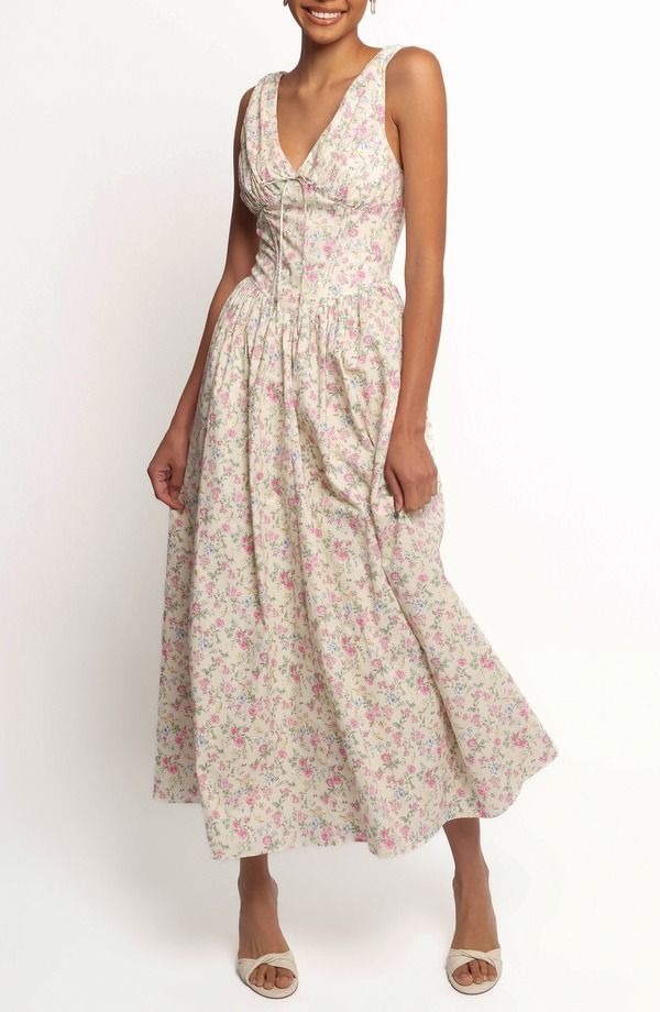 ペタルアンドパップ レディース トップス ワンピース フラワー柄 プリント ノースリーブ マキシ フラワー Petal Pup Veda Floral Print Sleeveless Maxi Dr