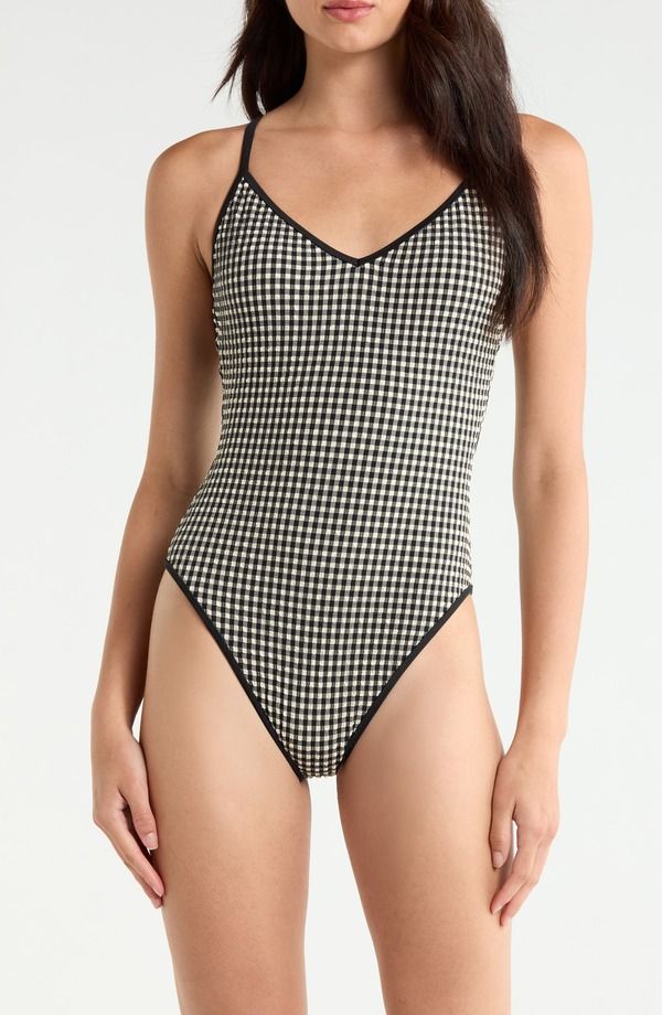 サンクチュアリー レディース トップス ワンピース Sanctuary High Cut OnePiece Swimsuit BLACK CREAM クリーム