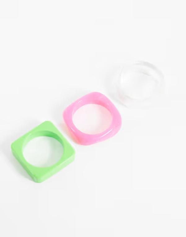 リクレイム ヴィンテージ メンズ アクセサリー ブレスレット・バングル・アンクレット Reclaimed Vintage neon bangles 3 pack Multi neon マルチカラー