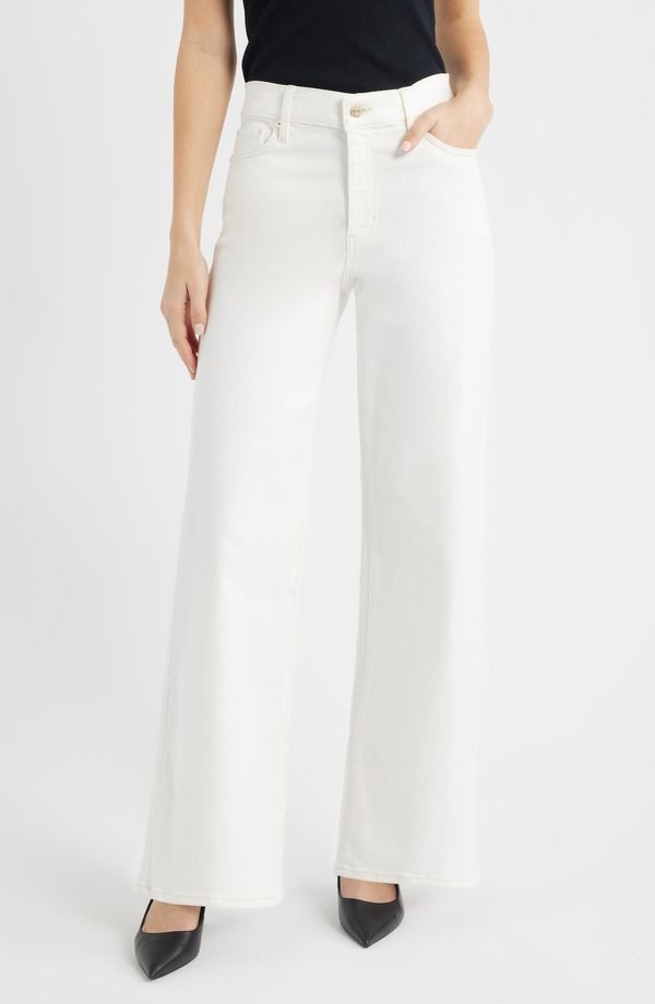 フレーム レディース ボトムス デニムパンツ ワイドレッグ ハイウエスト ジーンズ FRAME Le Slim Palazzo High Waist Wide Leg Jeans Au Natural
