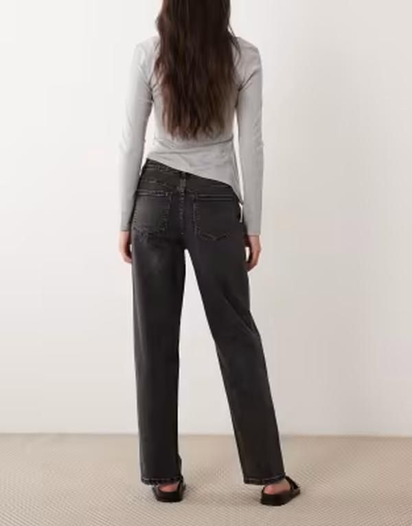 ミスセルフフリッジ レディース ボトムス デニムパンツ ストレート ジーンズ Misselfridge straight leg jeans wash Black wash ブラック