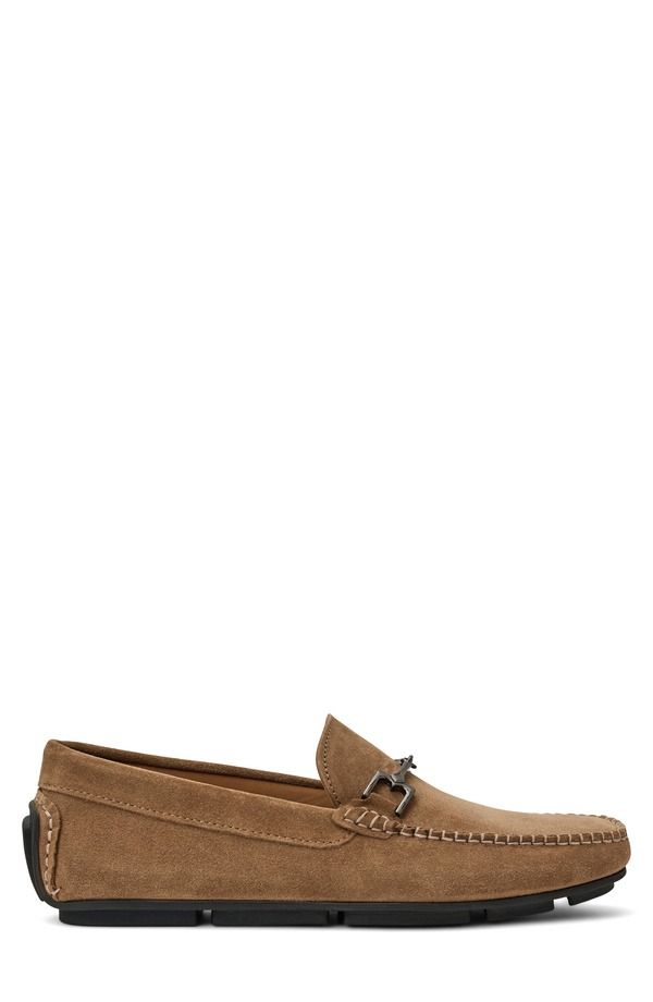 ブルーノマグリ メンズ シューズ ローファー Bruno Magli Teramo Bit Driving Loafer Taupe Suede トープ
