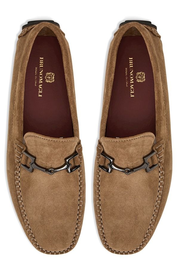 ブルーノマグリ メンズ シューズ ローファー Bruno Magli Teramo Bit Driving Loafer Taupe Suede トープ