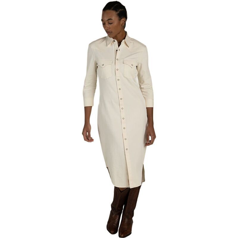 センデロプロビジョンズ レディース トップス ワンピース シャツ Sendero Provisions Co The Annie Pearl Snap Shirtdress Womens Ecru エ